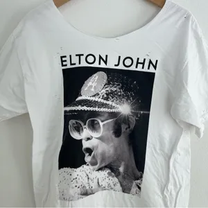 Elton John off the shoulder T-Shirt thumbnail 2