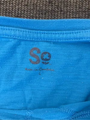 SO Bright Turquoise Crew Neck Long Sleeve Tee thumbnail 2