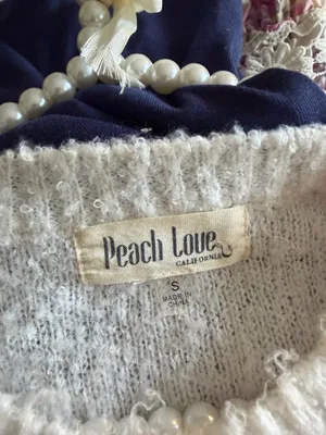 Peach Love White & Gold Star Sweater thumbnail 7