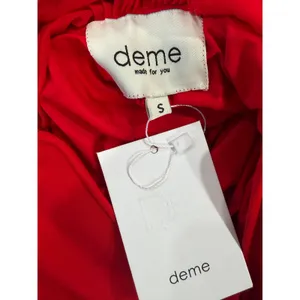 Deme by Gabriella Adrianna Romantic Draped Ethereal Formal Dress NWT Red S $405 thumbnail 6