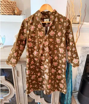 Tuckernuck Hazel Bouquet Corduroy Clifton Dress Women Brown XS thumbnail 1