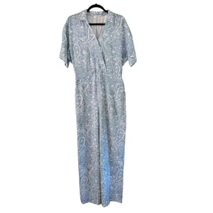 89th + Madison Womens M Paisley Blue‎ Monochrome Jumpsuit Romper thumbnail 10