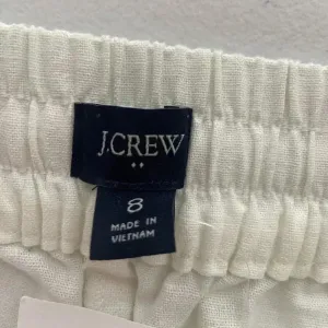 J Crew‎ New Seaside Pant Women White Linen Blend Pull On Pockets Travel Size 8 thumbnail 9