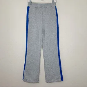 Women’s Side Stripe Fleece Straight Leg French Terry Pants, Sz Small thumbnail 3