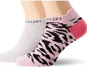 NWT Calvin Klein Leopard Back Tab no show socks thumbnail 1