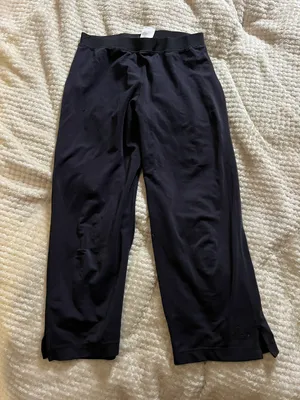 Adidas Medium Loose Dark Grey Yoga Pants thumbnail 2