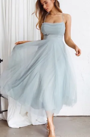 Selfie Leslie Floating By Pleated Neckline Mesh Midi NWT thumbnail 1