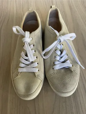 Vionic Winny Cream Suede Lace-Up Sneakers thumbnail 1