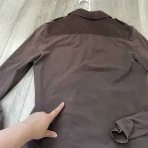 James Perse Shirt cotton corduroy button up long sleeve womens Brown (large) thumbnail 7