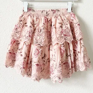 Gap × LoveShackFancy Floral Flippy Skirt Size XS Feminine Eyelet Bohemian thumbnail 1