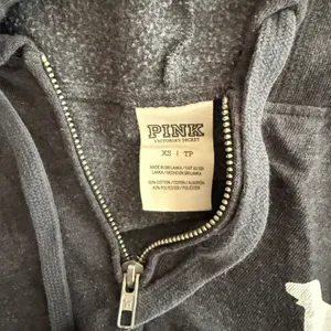 Gray Victorias Secret Pink Zip-Up Hoodie thumbnail 4