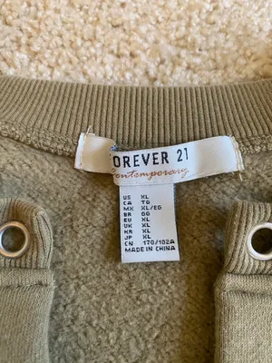 Forever 21 Contemporary Olive Front Lace Sweatshirt thumbnail 5