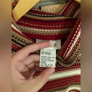 Vintage Talbots Striped Ribbed Knit Turtleneck Sweater Long Sleeve Size Medium thumbnail 3