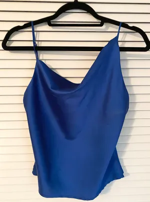 Cotton Candy LA Asymmetrical Cowl Neck Top thumbnail 1