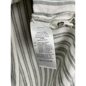 Madewell Lakeline Hester Stripe Linen Blend Popover Hi Low Blouse Size‎ S thumbnail 8