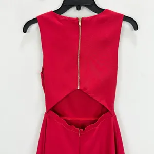 Lulus Just Us Red Skater Mini Dress Sleeveless A Line Backless Cutout XS NWT thumbnail 10