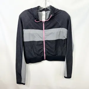 Fabletics XL Seamless Jacket Tory Cropped Gray Pink Full Zip‎ Athletic 1685 thumbnail 4