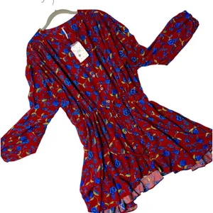 Free People Mini Flower Fields Mini Burgundy Dress S/P thumbnail 4