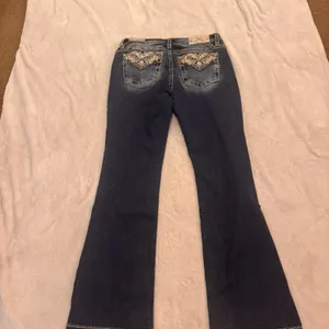 Miss Me Jeans, Women's Size 32 Blue, Denim, Gems Back Pocket, Flared thumbnail 13
