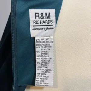 Vintage R&M Richards Emerald Green Velvet Midi Dress Whimsygoth Goth Glam XL thumbnail 8