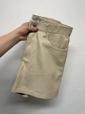 Abercrombie & Fitch The Dad Short High Rise Vegan Leather thumbnail 7