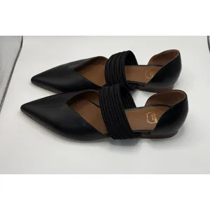 Malone Souliers Maureen‎ Pointed Toe Black Leather Corded Strap Flats Shoes thumbnail 3
