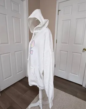 New Edikted women’s oversized 82 Print Applique Pullover Hoodie size XL thumbnail 4
