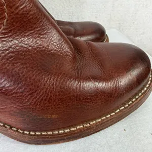 Vintage Frye Campus 14L Tall Boots Pebbled Leather Cognac Brown‎ Women's 9.5M thumbnail 5