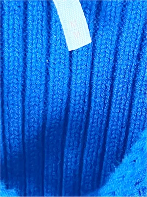FREE PEOPLE Berkinette Blue Crochet Knit Crop Top Medium Boho Festival Concert thumbnail 5