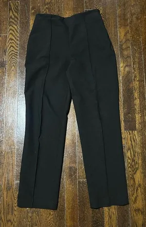 Zara Straight Leg Black Dress Pants thumbnail 1