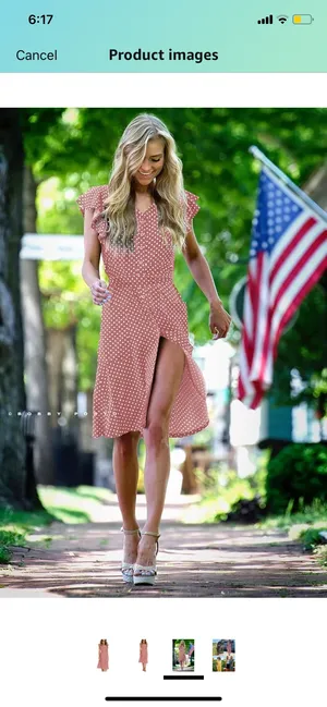 Amazon Pink Polka Dot Dress thumbnail 2