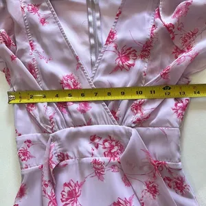 Lulu’s Dearly Loved Lavender Floral Print Flutter Sleeve Maxi Dress thumbnail 5