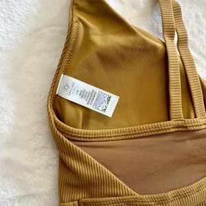 NWT Offline by Aerie Goals Light Tan Ribbed Padded Sports Bra - Size: Large thumbnail 5