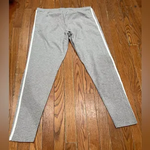 Adidas Kids Gray Joggers with White Stripes thumbnail 9