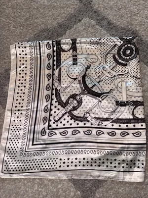 Black & White bandana scarf thumbnail 2