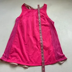 Lululemon Hot Pink Racerback Tank Top Size 6 | Built-In Bra Mesh Back Activewear thumbnail 5