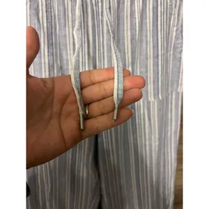 Gap linen blend pants size Large flare stripped blue white string flowy summer thumbnail 7