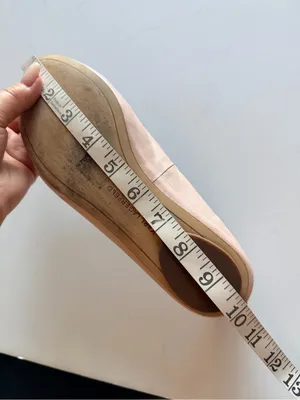 Karl Lagerfeld Leroux leather ballet flats, blush pink black trim, sz 7 thumbnail 13