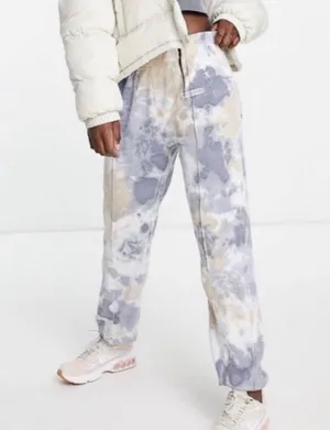 Nike Loose Fit Tie Dye Cuffed Sweatpants in Slate Blue, Medium thumbnail 1