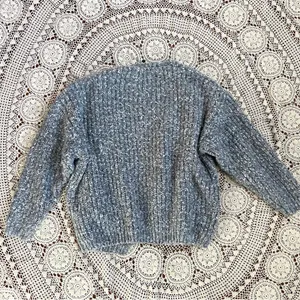 FRNCH PARIS Thick Knit Grey Open Cardigan Medium thumbnail 7