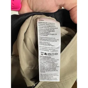 Eddie Bauer Horizon Straight Ankle Pants Womens 12 Tan Khaki Hiking Travel thumbnail 5