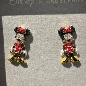 1 pc Disney X BAUBLEBAR Minnie Mouse Pluto Goofy diamond drop earring w/ box 🎁 thumbnail 11