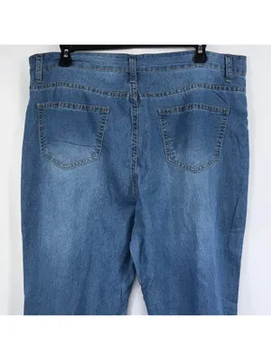 Size L Light Wash High Rise Bootcut Stretch Jeans thumbnail 6