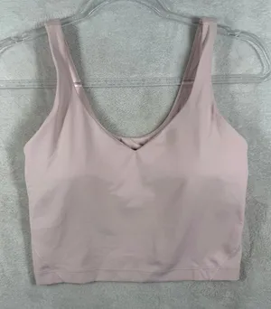 Lululemon Align Tank Top Pink LW1DUDS Size 6 Built-in Bra Cropped Yoga Camisole thumbnail 1