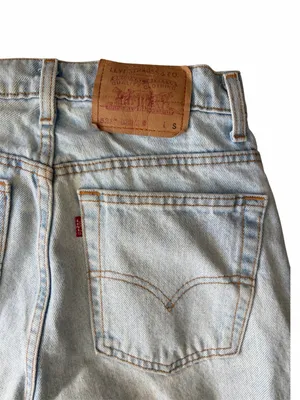 Vtg 90s Levi’s 521 jeans light wash tapered leg high rise thumbnail 6