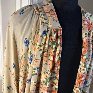Umgee Cardigan Kimono Boho Floral Sz M/L Open Front Duster Coverup Gypsy thumbnail 3
