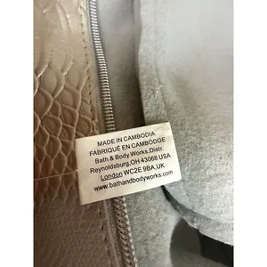 Bath & Body Works Silver Snakeskin Tote Bag Zipper Metallic Faux Leather Purse thumbnail 5