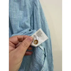 Pilcro and the Letterpress Blue White Pinstripe Cotton Button Up Shirt XS thumbnail 6