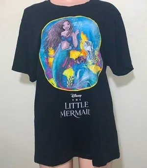 Disney The Little Mermaid woman size LARGE NWOT t shirt thumbnail 1