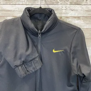 Nike Womens M Jacket‎ Reversible Black Fit Dry Hidden Hood Running Cycling Logo thumbnail 9